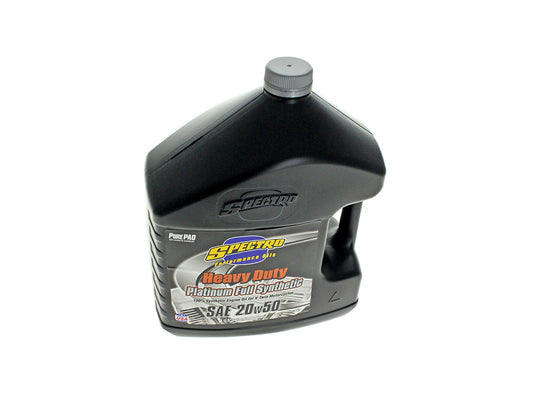 Heavy Duty Platinum Full Synthetic Engine Oil. 20w50 1 Gallon Bottle (3.786ltr). Fits Big Twin 1984up - Spectro Oils