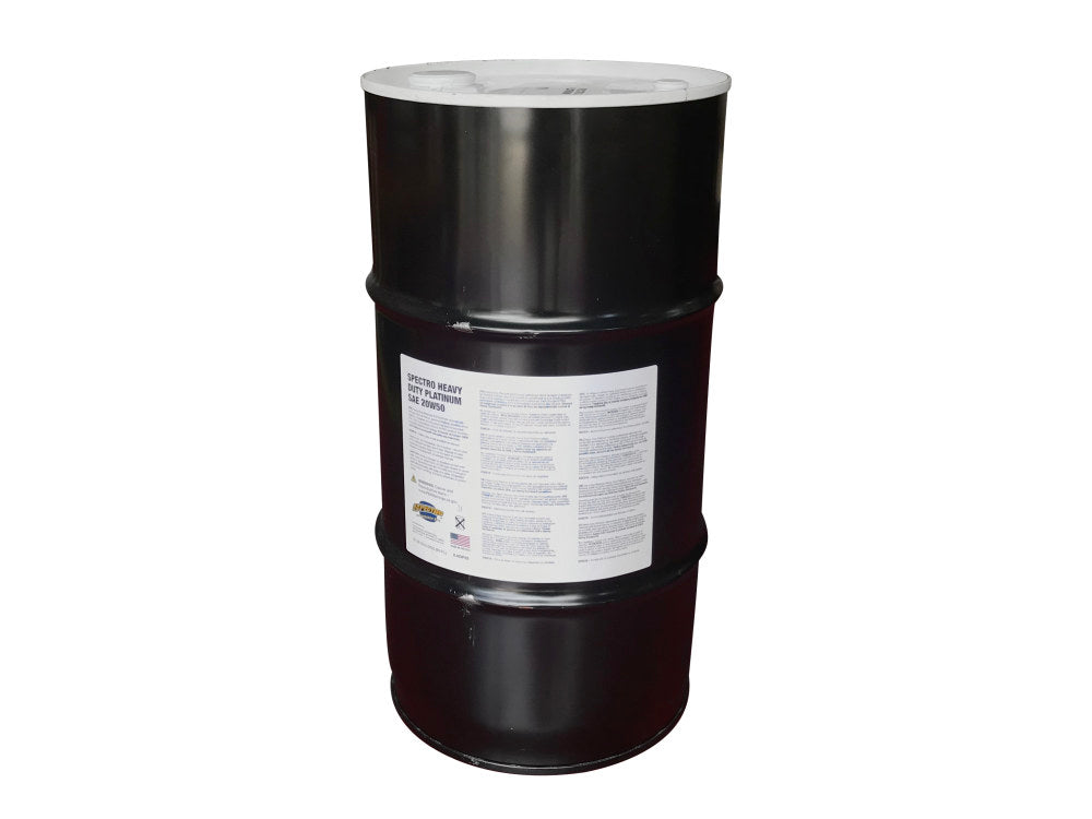 Full Synthetic Engine Oil, Platinum 20w50, 16 Gallon (60 Litre) Drum, Approximately 17 Oil Changes - Spectro Oils