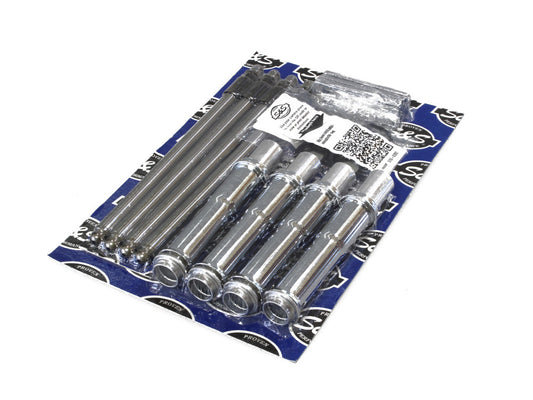 Quickee Adjustable Pushrod Kit - Chrome. Fits Twin Cam 1999-2017. - S&S