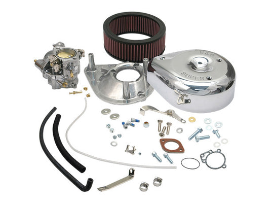 Super E Partial Carburettor Kit. Fits Big Twin 1966-1982 with 5 Gallon Fuel Tanks. - S&S
