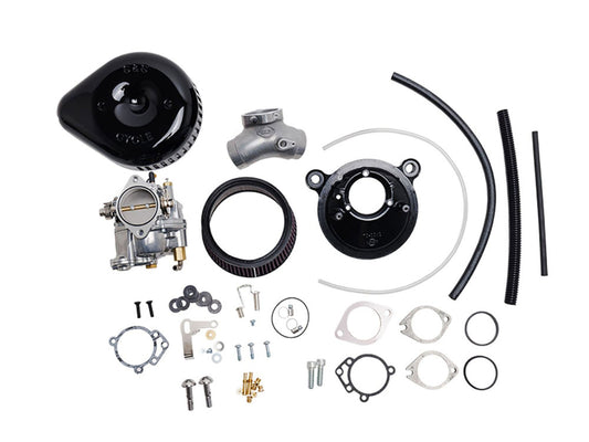 Super G Carburettor Kit. Fits Evo 1984-1999. Black Stealth Air Cleaner. - S&S