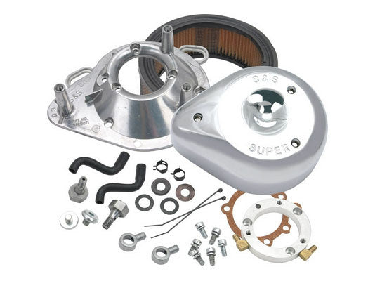 Teardrop Air Cleaner Kit - Chrome. Fits Sportster 1991-2021 with CV Carburettor or EFI. - S&S