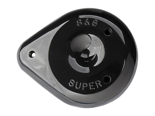 Teardrop Air Cleaner Cover - Black. - S&S