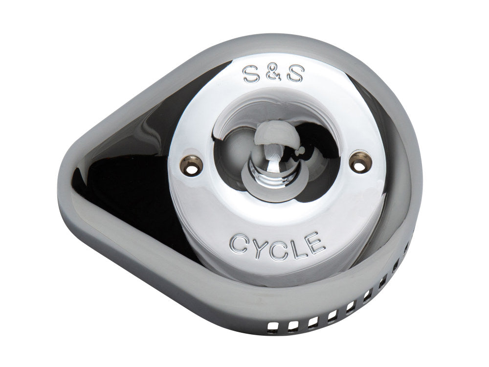 Slasher Teardrop Air Cleaner Cover - Chrome. Fits S&S Stealth Air Cleaners. - S&S