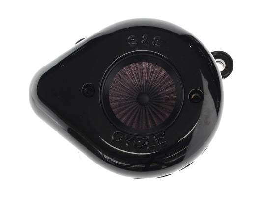 Air Stinger Stealth Air Cleaner Kit - Black Teardrop. Fits Big Twins 1993-2017 with CV Carb or Cable Operated Delphi EFI. - S&S