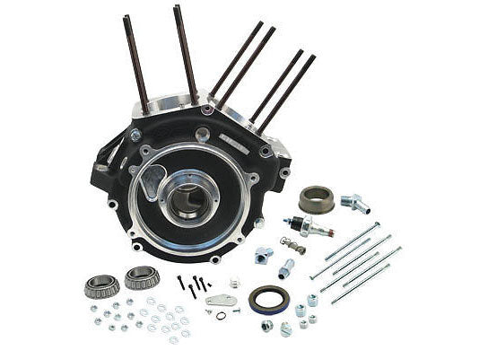 Crankcase Assembly with 3-1/2in. Bore - Black. Fits Big Twin 1984-1991. - S&S