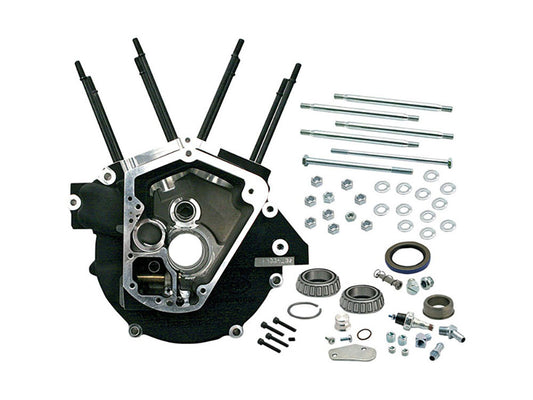 Crankcase Assembly with 3-1/2in. Bore - Black. Fits Big Twin 1992-1999. - S&S