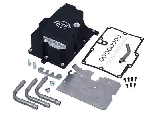 Oil Supply Line Installation Kit - Black. Fits FXD 2006-2017 with S&S Engine. - S&S
