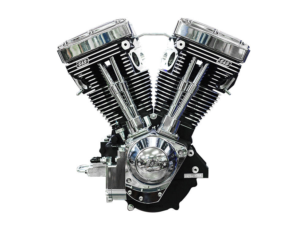 124ci Evo Engine - Black With Chrome Covers - S&S