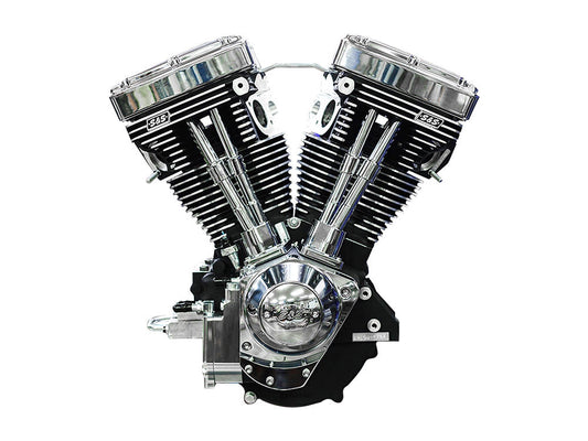 124ci Evo Engine - Black With Chrome Covers - S&S