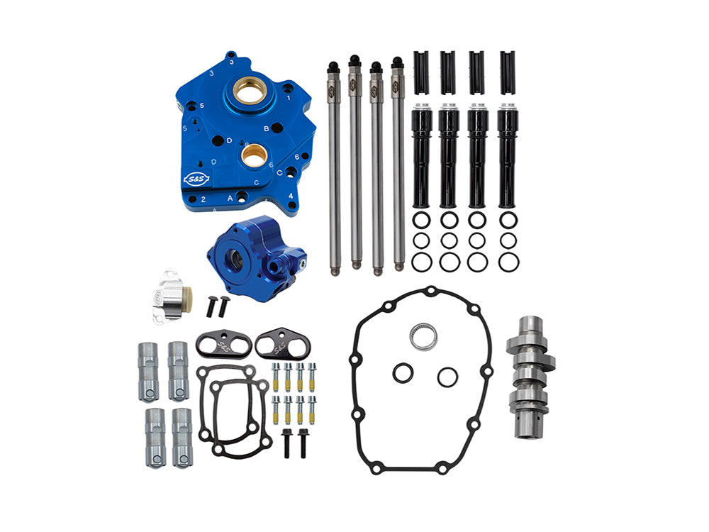Cam Chest Kit with HPT560 VVT Chain Drive Camshaft & Black Pushrod Covers. Fits 121ci VVT Gen 2 Milwaukee-Eight CVO Street Glide 2023up, CVO Road Glide 2023up - S&S