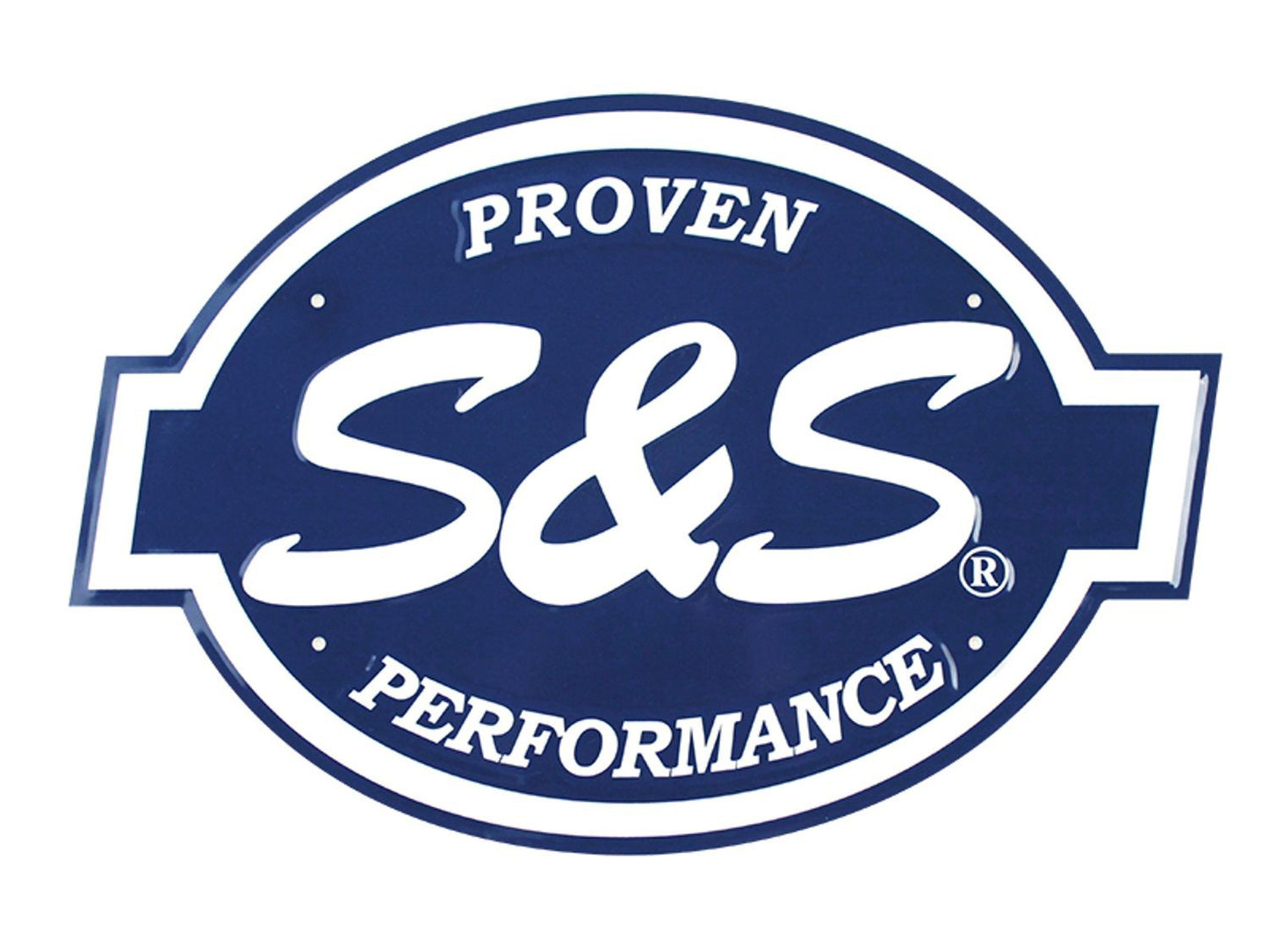 S&S Embossed Pressed Tin Shop Sign. - S&S