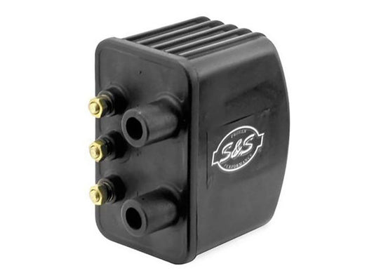 Ignition Coil - Black. Fits Big Twin 1970-1999 & Sportster 1971-2003 Models with Upgraded Single Fire Ignition. - S&S