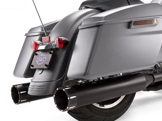 4-1/2in. Mk45 Slip-On Mufflers - Black with Black Tracer End Caps. Fits Touring 2017up. - S&S