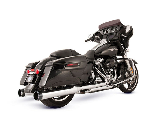 El Dorado 2-into-2 Dual Exhaust - Chrome with Black Thruster End Caps. Fits Touring 2017up. - S&S