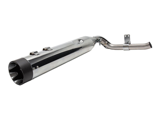 Shadow Pipe for S&S Sidewinder 2-into-1 Exhaust - Chrome with Black End Cap. Fits Touring 2009up. - S&S