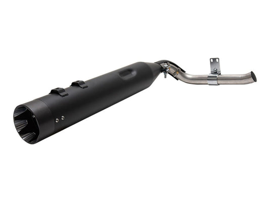 Shadow Pipe for S&S Sidewinder 2-into-1 Exhaust - Black with Black End Cap. Fits Touring 2009up. - S&S