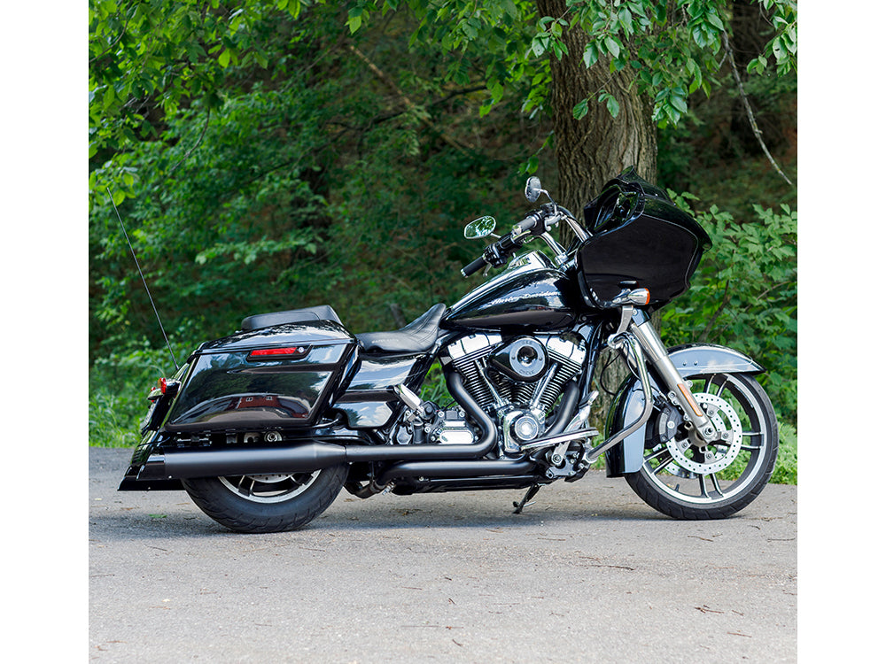 4-1/2in. Mk45 Slip-On Mufflers - Black with Black Cutlass End Caps. Fits Touring 1995-2016. - S&S