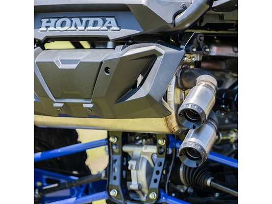 Power Tune XTO UTV Exhaust - Stainless Steel with Race Muffler. Fits Honda Talon 2019up. - S&S