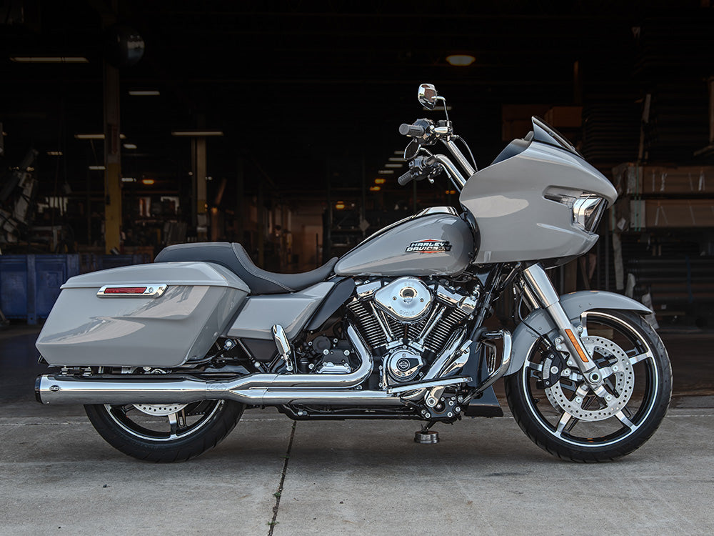 2-into-1 GNX Exhaust - Chrome with Black End Cap. Fits Touring 2017up - S&S
