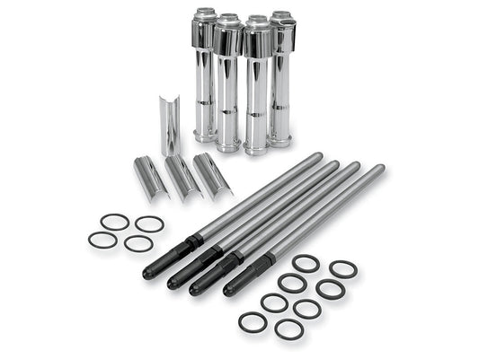 Standard Adjustable Pushrods - Chrome. Fits Sportster 2004-2021 - S&S
