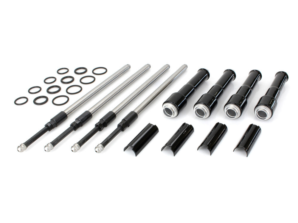 Quickee Adjustable Pushrod Kit - Black. Fits Milwaukee-Eight 2017up. - S&S