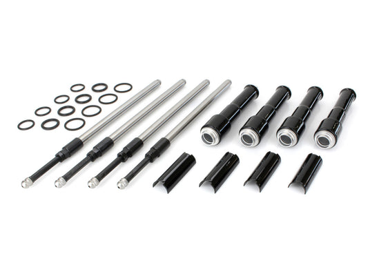 Quickee Adjustable Pushrod Kit - Black. Fits Milwaukee-Eight 2017up. - S&S