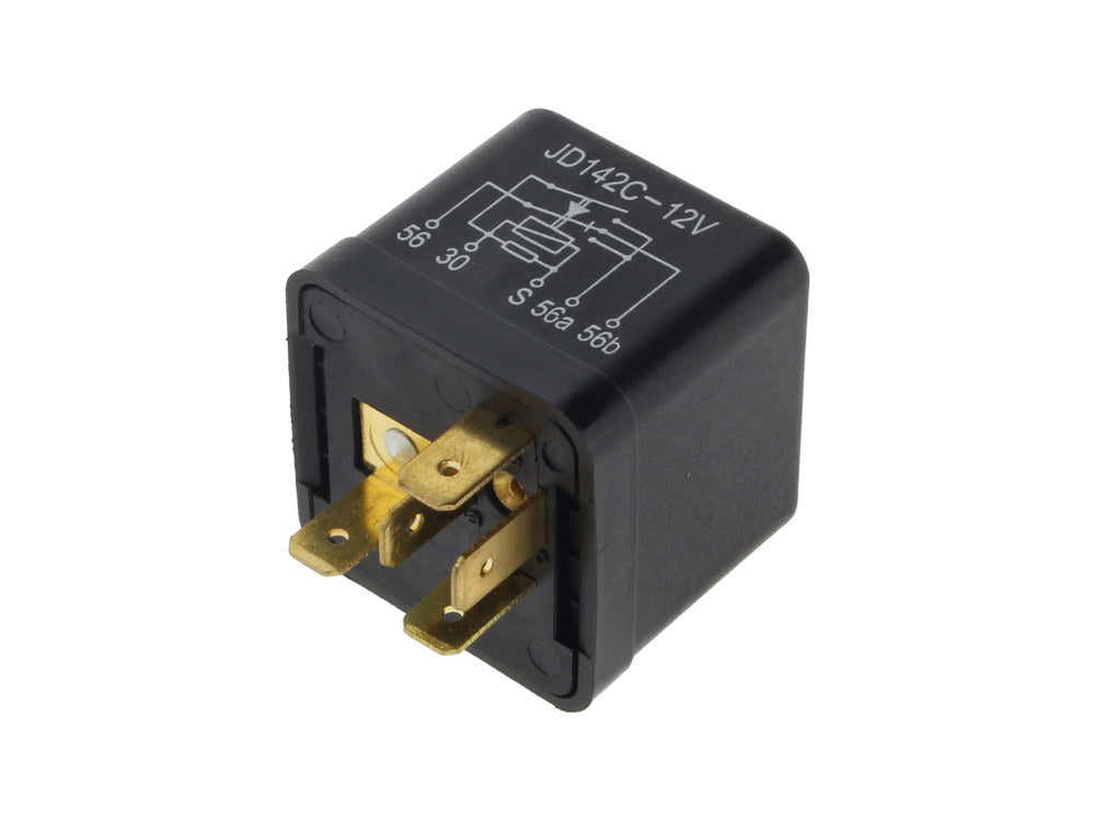 Headlight Hi-Low Beam Relay. Fits One Wire Button Style Switch. - Standard Motorcycle Products
