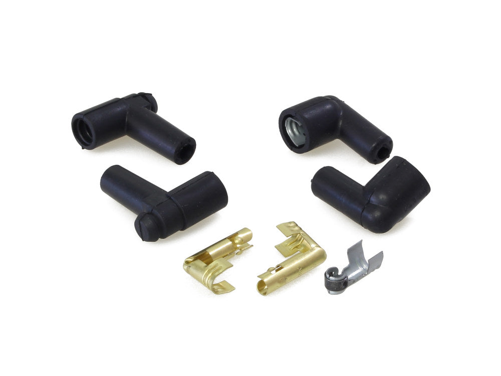 Spark Plug Wire Boot Kit - Black. Evo Style. - Taylor Cable Products