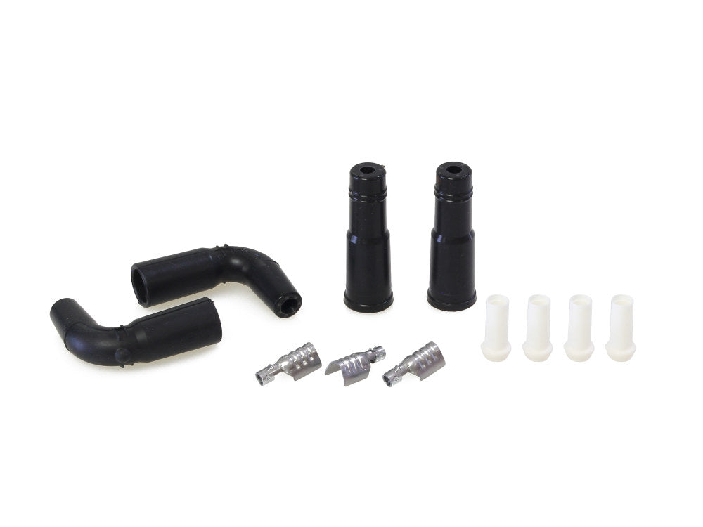 Spark Plug Wire Boot Kit - Black. Twin Cam Style. - Taylor Cable Products