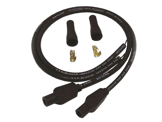 8mm 24in. Universal Spark Plug Wire Set - Black. Fits Evolution Style Engines. - Taylor Cable Products