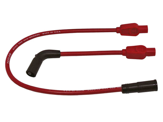 8mm Spark Plug Wire Set - Red. Fits Touring 1999-2008 with Carb and Sportster 2007-2021. - Taylor Cable Products