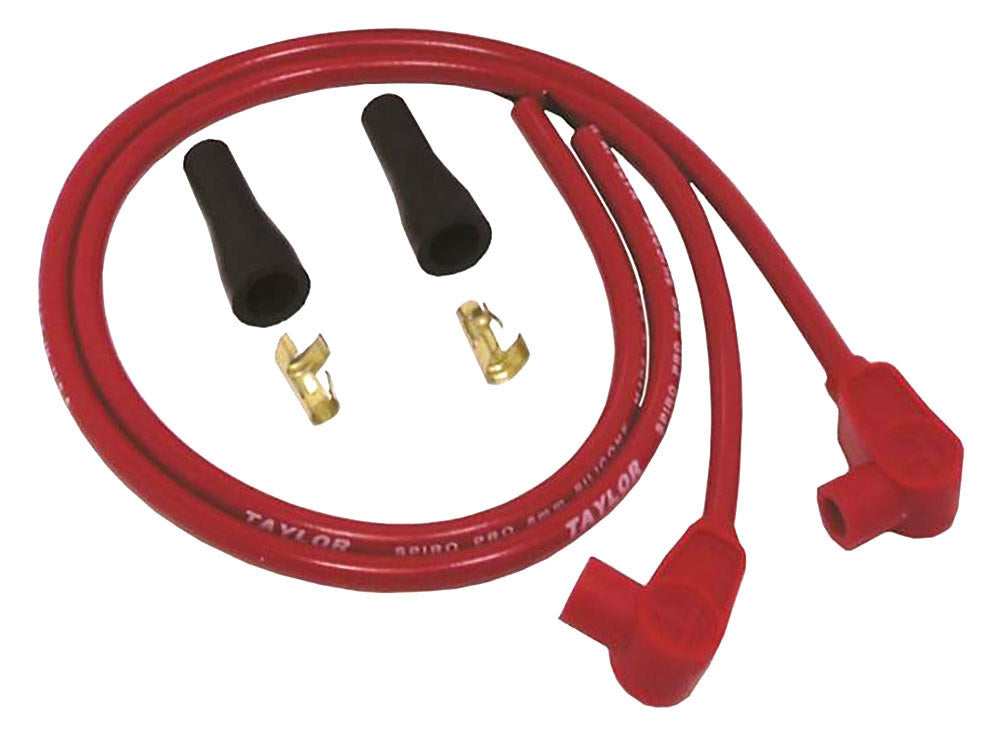 8mm 24in. Universal Spark Plug Wire Set - Red. Fits Evolution Style Engines. - Taylor Cable Products