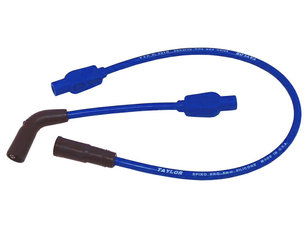 8mm Spark Plug Wire Set - Blue. Fits Touring 1999-2008 with Carb and Sportster 2007-2021. - Taylor Cable Products