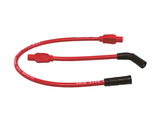 10.4mm Spark Plug Wire Set - Red. Fits Touring 1999-2008 with Carb and Sportster 2007-2021. - Taylor Cable Products