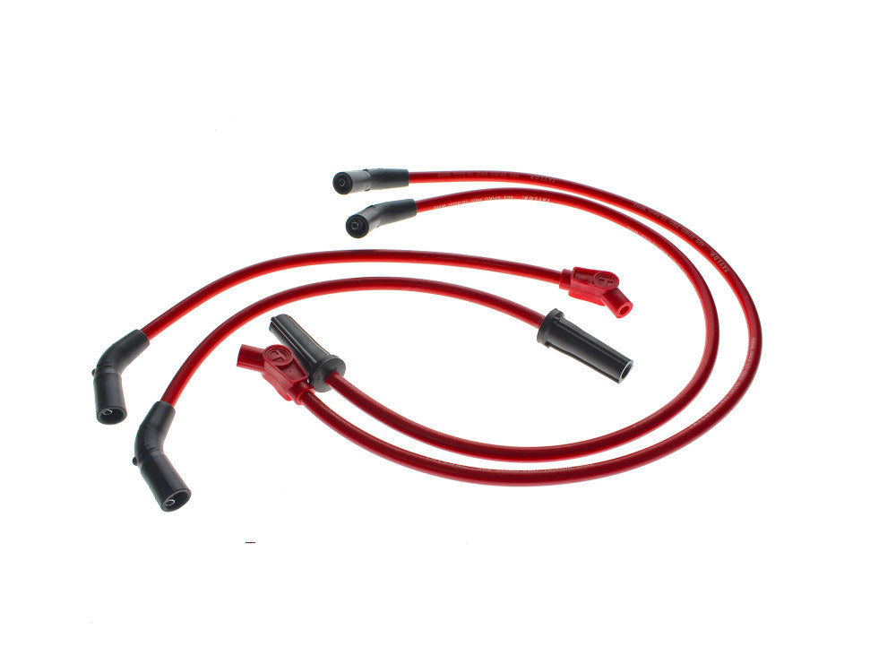 10.4mm Spark Plug Wire Set - Red. Fits Touring 2017up. - Taylor Cable Products