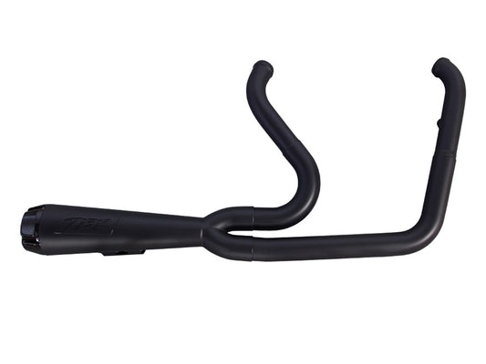 Comp-S 2-into-1 Exhaust - Black with Carbon Fiber End Cap. Fits Dyna 1991-2005. - Two Brothers Racing Exhaust