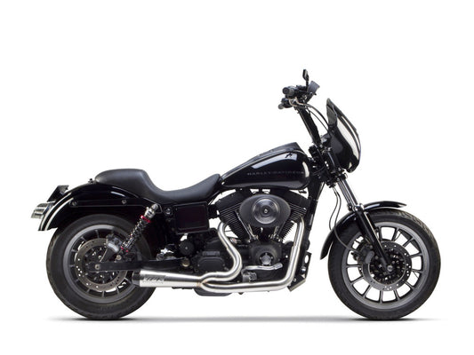 Comp-S 2-into-1 Exhaust - Stainless Steel with Carbon Fiber End Cap. Fits Dyna 1991-2005. - Two Brothers Racing Exhaust