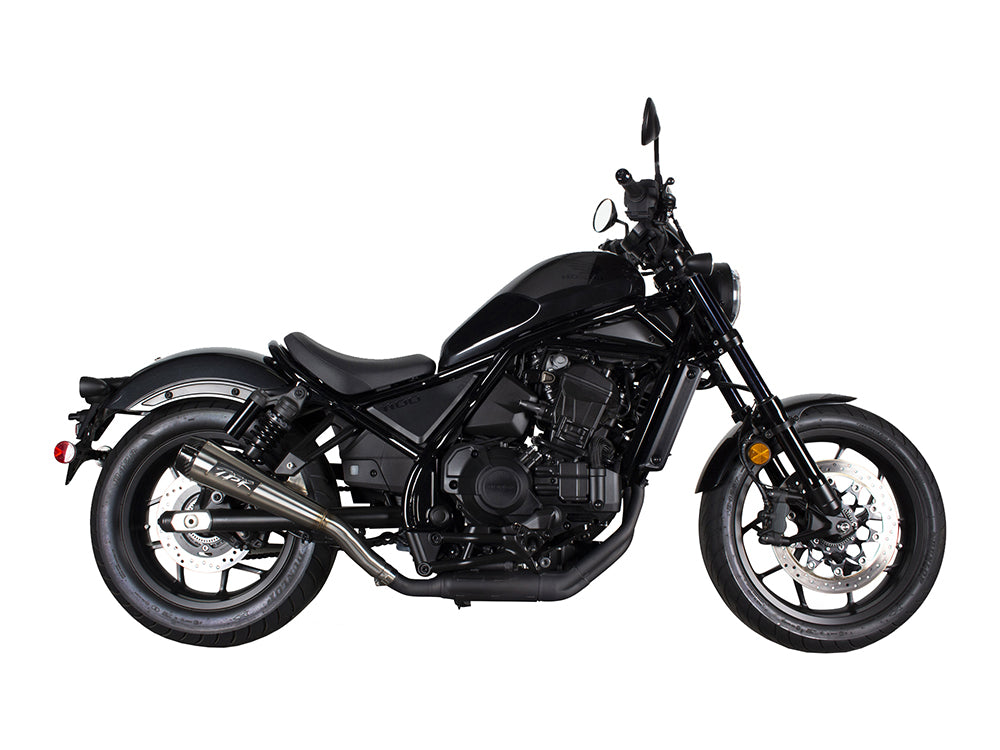 Comp-S Slip-On Muffler - Stainless with Carbon Fiber End Cap. Fits Honda CMX / Rebel 1100cc 2021up. - Two Brothers Racing Exhaust