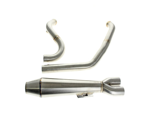Megaphone Gen II 2-into-1 Exhaust - Stainless Steel. Fits Touring 2017up - Two Brothers Racing Exhaust