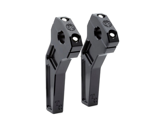 6in. Pullback Two Piece Riser Kit - Black. Fits 1-1/8in. Handlebar. - Todds Cycle