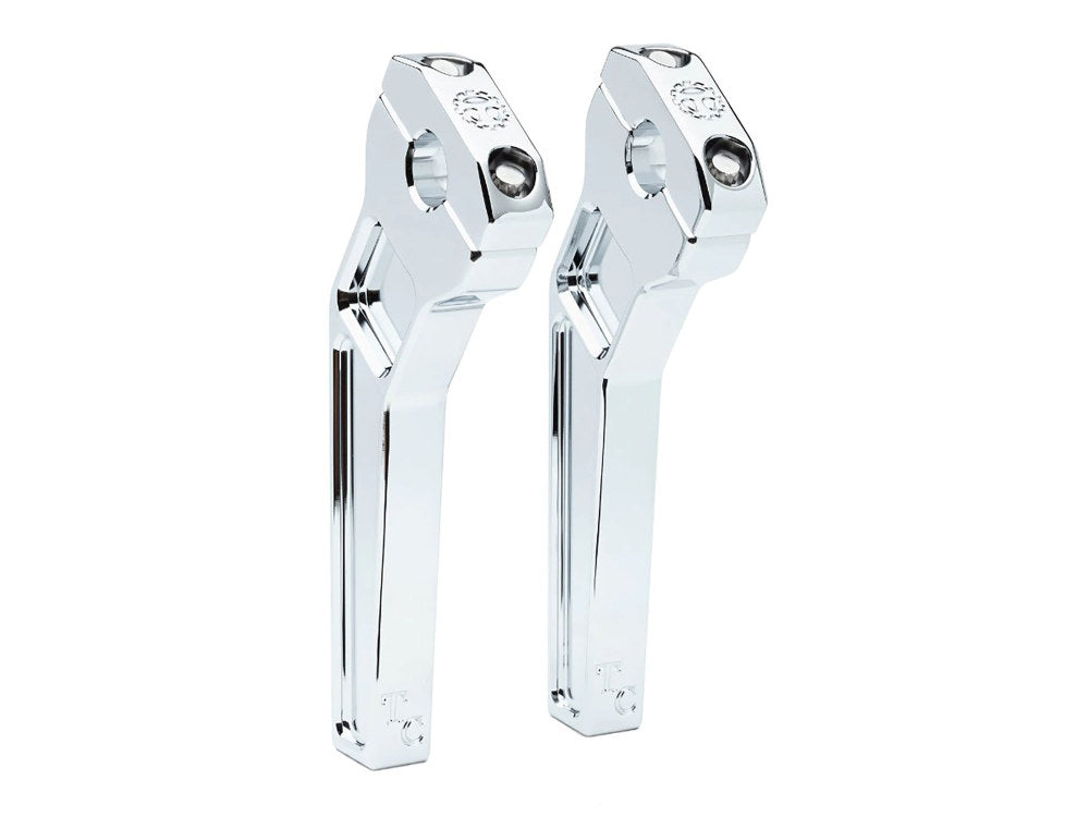8in. Pullback Two Piece Riser Kit - Chrome. Fits 1-1/8in. Handlebar. - Todds Cycle