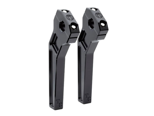 8in. Pullback Two Piece Riser Kit - Black. Fits 1-1/8in. Handlebar. - Todds Cycle