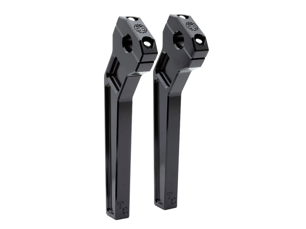 10in. Pullback Two Piece Riser Kit - Black. Fits 1-1/8in. Handlebar. - Todds Cycle