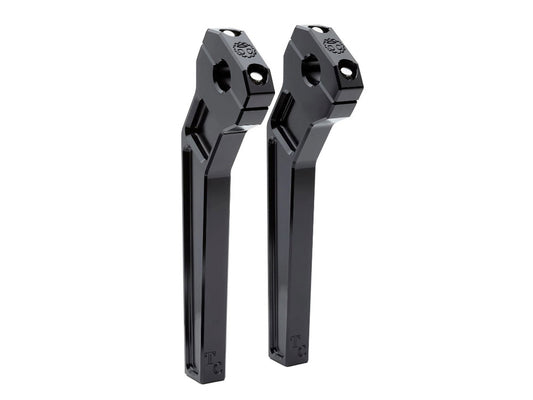 10in. Pullback Two Piece Riser Kit - Black. Fits 1-1/8in. Handlebar. - Todds Cycle