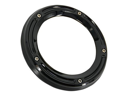 Assault Clear Derby Cover - Gloss Black. Fits Softail 1999-2018, Dyna 1999-2017 & Touring 1999-2015. - Trask Performance