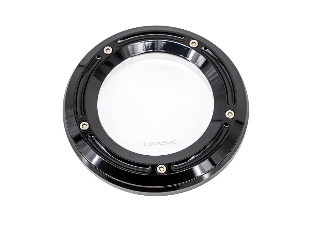 Assault Clear Derby Cover - Gloss Black. Fits Touring 2016up - Trask Performance