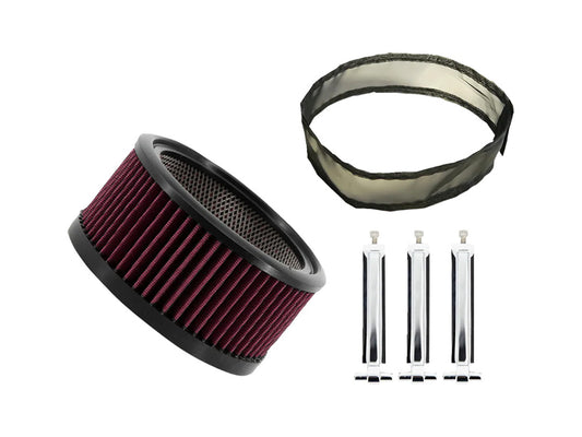 Big Power Filter Kit - Chrome. Fits Assault Charge Air Cleaners. - Trask Performance
