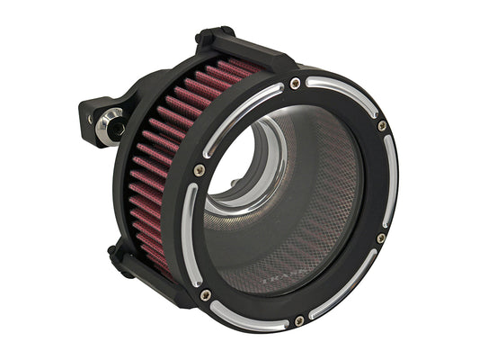 Assault Clear Air Cleaner Kit - Reverse Cut Black. Fits Touring 2017-2024 & Softail 2018-2024 - Trask Performance