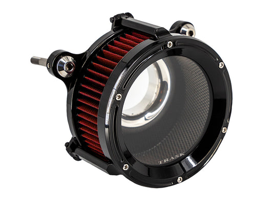 Assault Charge High-Flow 68mm Air Cleaner Kit - Gloss Black. Fits CVO Touring 2023up, Street Glide & Road Glide 2024up, Touring 2025up & Softail 2025up When Running The Screamin' Eagle 68mm Throttle Body - Trask Performance